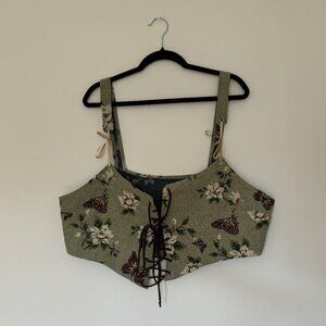 Cider Green Butterfly Corset